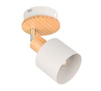 Trio Leuchten spot mural SHANTI 862700176, Métal Gris Chaud, Bois Naturel, excl. 1x E14