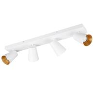 Trio Leuchten spot mural SHARP 817100431, Métal Blanc mat, Couvercle doré/blanc, sauf 4x GU10