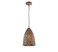 Trio Leuchten Suspension abat-jour Irene en métal, laiton antique Rétro kupfer antik