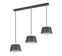 Trio Leuchten Suspension Baroness 308900642 - Métal noir mat et acrylique blanc - 6 ampoules E14