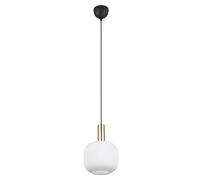 Trio-Leuchten Suspension DIVA 319800108 métal laiton/noir mat verre blanc excl. 1x E27