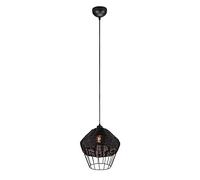 Trio Leuchten Suspension rotin Noir