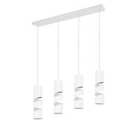Trio Leuchten Suspension STREAM 364000431, Métal Blanc mat, excl. 4x GU10
