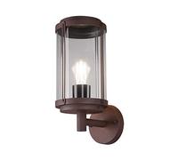 Trio Leuchten Tanaro 202360124 Applique murale extérieure en aluminium moulé sous pression couleur rouille plastique transparent 1 E27