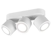 Trio Leuchten Taurus 652910331 Plafonnier LED en métal blanc mat avec 3 x 3,5 W + 3 x LED 1,5 W