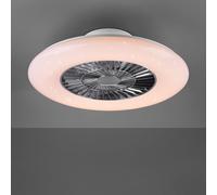 Reality, Ventilateur, Visby incl. 1xLED, Chrome/Blanc Mat
