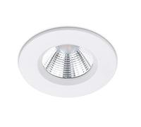 Trio Leuchten Zagros 650710131 Spot LED encastrable en métal blanc mat avec 1 ampoule LED 5,5 W