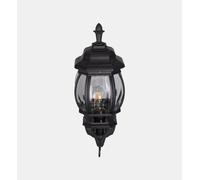 Trio Lighting - Applique Murale Montante Elvo E27 - Trio - Ip 44 - Filaire - Noir Mat - Noir