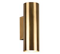 TRIO LIGHTING FOR YOU , Applique, Marley 2xGU10, max.35,0 W Corps: Métal, Laiton fumé L:6,0cm, H:18,0cm, P:8,0cm Point lumineux en haut et en b,Montage au mur,IP20,Sans illuminant