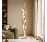 Trio Lighting Lampadaire LED Blaze, dimmable, gris, Salon / Salle à manger, Métal, Moderne, Lampadaire LED