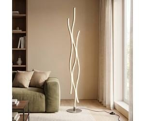 Trio Lighting Lampadaire LED Blaze, dimmable, gris, Salon / Salle à manger, Métal, Moderne, Lampadaire LED