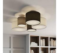Trio Lighting Plafonnier Hotel, dimmable, Salon / Salle à manger, Textile / Tissu / Soie, Moderne, Plafonnier Tissu