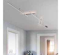 Trio Lighting Plafonnier LED Indira, dimmable, gris, Salon / Salle à manger, Métal, Moderne, Plafonnier LED