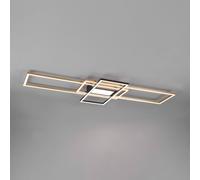 Trio Lighting Plafonnier LED Irvine, dimmable, doré, Salon / Salle à manger, Métal, Moderne, Plafonnier LED
