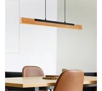 Trio Lighting Suspension LED Kerala, dimmable, bois clair, Salon / Salle à manger, Bois, Moderne