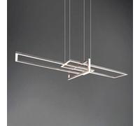 Trio Lighting Suspension LED Salinas, dimmable, gris, Salon / Salle à manger, Métal, Moderne