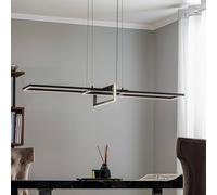 Trio Lighting Suspension LED Salinas, dimmable, noir, Salon / Salle à manger, Métal, Moderne