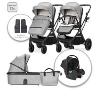 Trio Lorelli Glory Gris + Siège Auto i-Size Charge Maximale 22 Kg