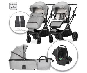Trio Lorelli Glory Gris + Siège Auto i-Size Charge Maximale 22 Kg