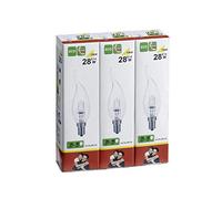 Trio Lot de 3 ampoules halogènes E14 28 W