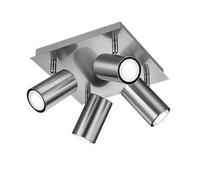 TRIO, Spot, Marley 4xGU10, max.35,0 W Corps: metal, Nickel mat L:24,0cm, L:24,0cm, H:15,0cm IP20