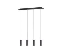 Trio Marley Plafonnier Suspendu Moderne À 4 Lumières, Noir Mat