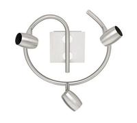 Trio Michael Plafonnier Semi-Affleurant Moderne À 3 Bras Multiples, Nickel Mat Multicolore