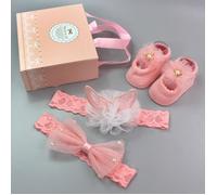 TRIO NAISSANCE CHAUSSONS BANDEAUX FILLE R15