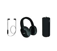 Trio Pack audio Bluetooth 3 en 1 : casques + écouteurs + enceinte Noir Noir G