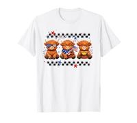 Trio Patriotique de Vaches Highland du 4 Juillet T-Shirt