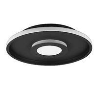 Trio, Plafonnier, Ascari incl. 1 x LED,SMD,35,0 Watt,3000K,4100 Lm. Plastique, Blanc, Corps: Métal, noir mat Ø:40,0cm, H:6,8cm,IP44,