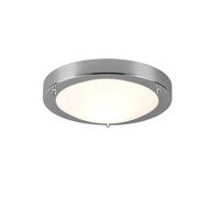 Trio-Leuchten Plafonnier Condus 6801011-06 1x E27 max. 60 W verre opale chromé Ø31,5 cm H8 cm IP44
