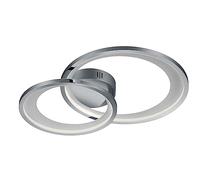 Trio, Plafonnier, Granada incl. 1 x LED,SMD,29,0 Watt,3000K,2650 Lm. Corps: Métal, Chrome L:59,0cm, L:43,0cm, H:8,5cm Réglable avec interrupteur,IP20