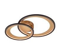 Trio, Plafonnier, Granada incl. 1 x LED,SMD,29,0 Watt,3000K,2650 Lm. Corps: Métal, noir mat L:59,0cm, L:43,0cm, H:8,5cm IP20