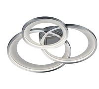 Trio, Plafonnier, Granada incl. 1 x LED,SMD,36,0 Watt,3000K,4300 Lm. Corps: Métal, Chrome L:71,5cm, L:63,0cm, H:10,5cm IP20