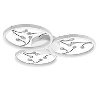 Trio, Plafonnier, Granada incl. 1 x LED,SMD,29,0 Watt,3000K,2650 Lm. Corps: Métal, noir mat L:59,0cm, L:43,0cm, H:8,5cm IP20