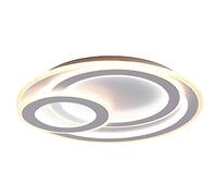 Trio, Plafonnier, Mita incl. 1 x LED,SMD,74,0 Watt,2700-6000K,9000 Lm. Plastique, Blanc, Corps: Métal, blanc mat Ø:51,0cm, H:7,0cm