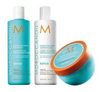 Trio Réparation : Shampooing 250 Ml + Conditionneur 250 Ml + Masque 250 Ml Moroccanoil
