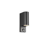Trio Roya Applique Murale Extérieure Moderne À 2 Lumières, Ronde, Anthracite, Ip44, Avec Pir Gris