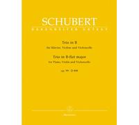 Partitions classique BARENREITER SCHUBERT FRANZ - TRIO B FLAT OP.99 - VIOLIN, CELLO AND PIANO Musique de chambre