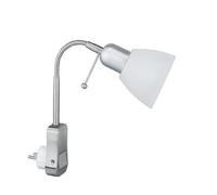 TRIO, Spot, Ligara 1xE14, max.40,0 W Corps: metal, Nickel mat H:25,0cm, P:18,0cm IP20,Interrupteur,Flexible