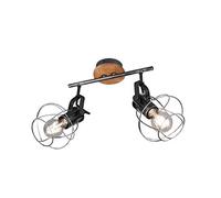 TRIO, Spot, Madras 2xE27, max.28,0 W Corps: Métal, argent ancien L:30,0cm, L:14,0cm, H:28,0cm Montage au plafond et au mur,IP20,Sans illuminant