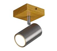 TRIO, Spot, Marley 1xGU10, max.15,0 W Corps: Métal, Nickel mat L:9,0cm, L:12,0cm, H:16,0cm Montage au plafond et au mur,Sans illuminant,FLEXConnect