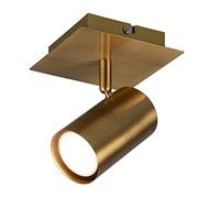 TRIO, Spot, Marley 1xGU10, max.25,0 W Corps: Métal, Laiton fumé L:12,0cm, L:12,0cm, H:15,0cm Montage au plafond et au mur,IP20,Sans illuminant