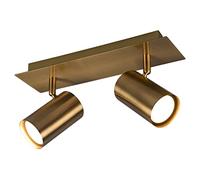 TRIO, Spot, Marley 2xGU10, max.35,0 W Corps: Métal, Laiton fumé L:30,0cm, L:9,0cm, H:15,0cm IP20,Sans illuminant