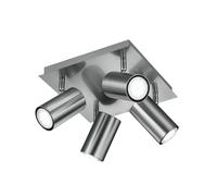 TRIO, Spot, Marley 4xGU10, max.35,0 W Corps: metal, Nickel mat L:24,0cm, L:24,0cm, H:15,0cm IP20