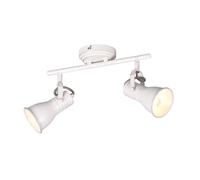 Trio Steam Spot De Plafond Double Vintage À 2 Lumières Blanc Antique Blanc