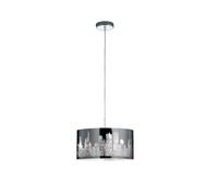TRIO, Suspension, Capital 2xE14, max.40,0 W Acier, Couleur aluminium, Corps: metal, Chrome Ø:40,0cm, H:130,0cm IP20