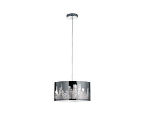 TRIO, Suspension, Capital 2xE14, max.40,0 W Acier, Couleur aluminium, Corps: metal, Chrome Ø:40,0cm, H:130,0cm IP20
