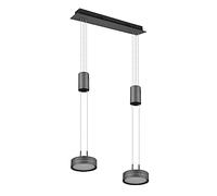TRIO, Suspension, Franklin incl. 2 x LED,SMD,9,0 Watt,3000K,1050 Lm. Plastique, Blanc, Corps: Aluminium, Antracite L:55,0cm, L:14,0cm, H:150,0cm